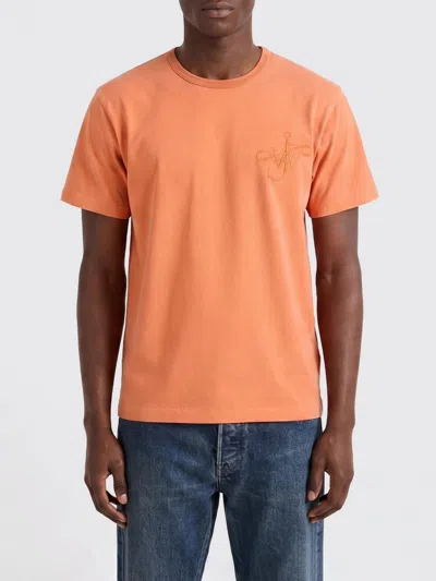 Jw Anderson Ribbon Anchor-embroidered T-shirt In Red