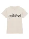 Jw Anderson Mens Ecru Circular Brand-print Cotton T-shirt In Neutral