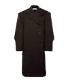 Jw Anderson Women Turn-up Cuffs Oversized Coat In Black