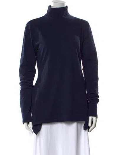 Pre-owned Jw Anderson Turtleneck Long Sleeve Top In Blue