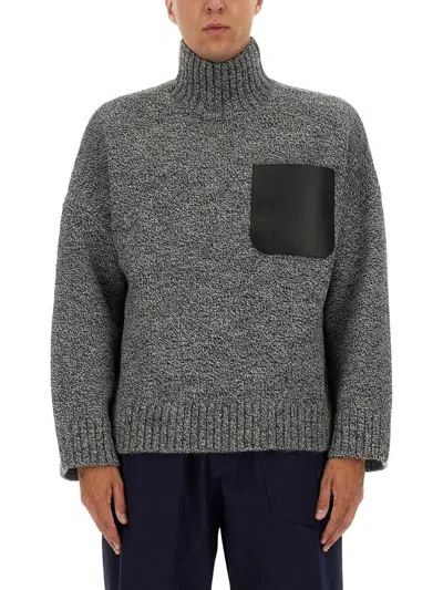 Jw Anderson Turtleneck Shirt In Gray