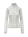 Jw Anderson Sheer Long Sleeve Turtleneck Top In White