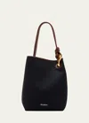 Jw Anderson Twill Canvas Chain Bucket Bag In 898 Dark Navy