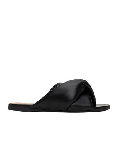 Jw Anderson Twist Cross-strap Sandals In Black