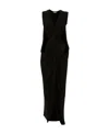Jw Anderson Long Twist Front Dress In Black