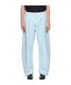 Jw Anderson Twist Stitching Trousers In Blue