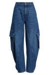 Jw Anderson Curved-seam Tapered Jeans In Blue
