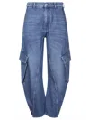 Jw Anderson Curved-seam Tapered Jeans In Blue