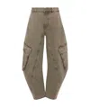 Jw Anderson Khaki Twisted Trousers In Green