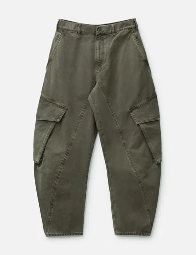 Jw Anderson Twisted Cargo Trousers In Gray