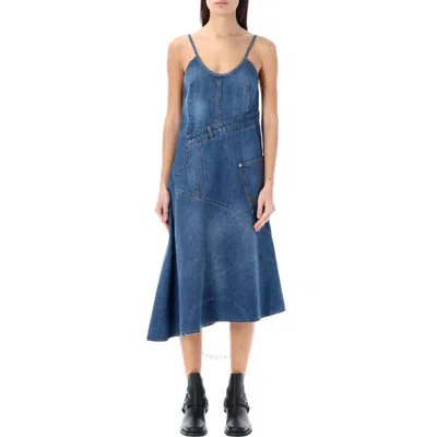 JW ANDERSON JW ANDERSON TWISTED DENIM COTTON DRESS