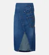 Jw Anderson Jwanchor Twisted Midi Skirt In Blue