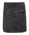 Jw Anderson Grey Denim Miniskirt In Black