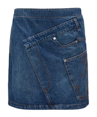 JW ANDERSON JW ANDERSON TWISTED DEMIN MINI SKIRT