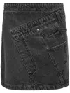 Jw Anderson J. W. Anderson Denim Twisted Skirt In Grey