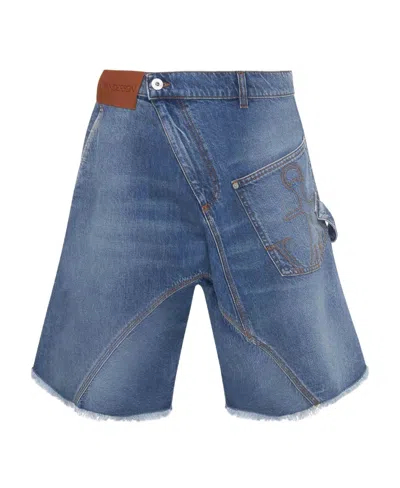 JW ANDERSON JW ANDERSON TWISTED DENIM SHORTS