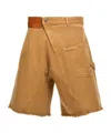 Jw Anderson J.w.anderson 'twisted Workwear' Bermuda Shorts In Brown