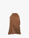 Jw Anderson Twisted Drape Halter Top In Brown