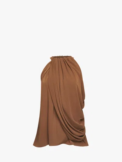 JW ANDERSON TWISTED DRAPE HALTER TOP