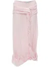 Jw Anderson Twisted Drape Midi Skirt In Pink