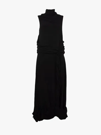 JW ANDERSON TWISTED DRAPE SHEER DRESS