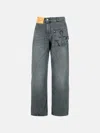 Jw Anderson 'twisted' Grey Denim Jeans In Grey