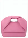 Jw Anderson Twisted Handle Leather Shoulder Bag In Pink