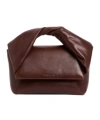 Jw Anderson Twisted-handle Leather Tote Bag In Brown