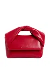 Jw Anderson Twisted-handle Leather Tote Bag In Red