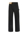 Jw Anderson Twisted Workwear Denim Jeans In Black
