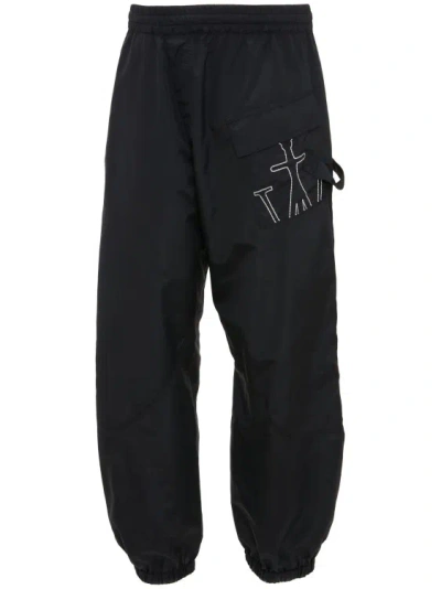 Jw Anderson Twisted Joggers In Black