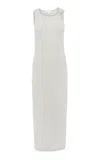 Jw Anderson J.w. Anderson Anchor Embroidery Twisted Strap Dress In Grey