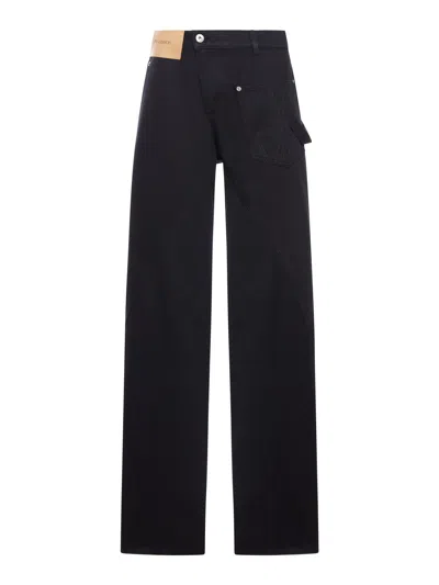 Jw Anderson Twisted Leg Workwear Jeans In Black