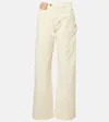 Jw Anderson Twisted Low-rise Wide-leg Jeans In Neutral