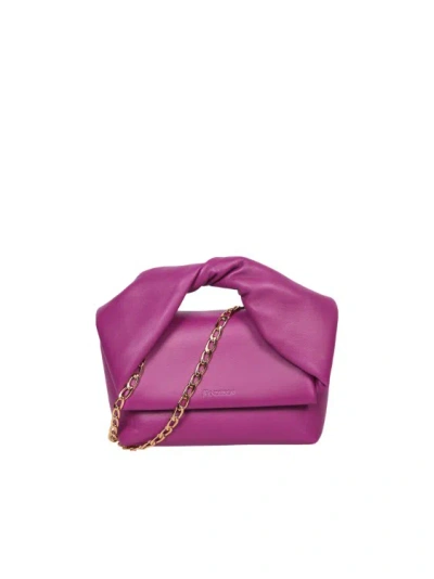 Jw Anderson Twisted Medium Magenta Bag In Pink