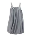 Jw Anderson Twisted Metallic-finish Minidress In Gray