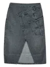 Jw Anderson Twisted Midi Skirt In Grey