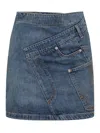 Jw Anderson Twisted Mini Skirt In Blue