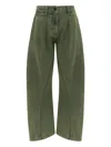 Jw Anderson Twisted-seam Trousers In Green