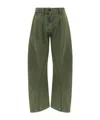Jw Anderson Twisted-seam Trousers In Green