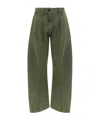 Jw Anderson Twisted Seam Trousers Dark Green In Green