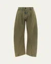 Jw Anderson J. W. Anderson Mid-rise Trousers With Pleats In Green