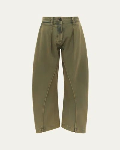Jw Anderson Twisted Seam Trousers In Green