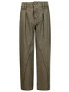 Jw Anderson J. W. Anderson Mid-rise Trousers With Pleats In Green