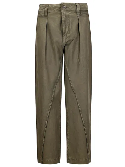Jw Anderson Twisted Seam Trousers In Green