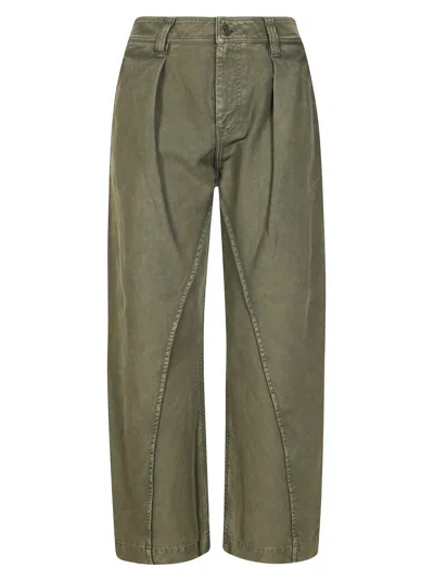 Jw Anderson Twisted Seam Trousers In Green