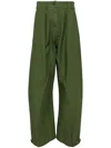 Jw Anderson Twisted Seam Trousers Dark Green In Green