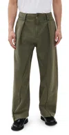Jw Anderson Seam Trousers Twisted Seams In Green