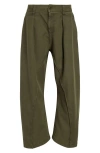Jw Anderson Twisted Seam Wide Leg Trousers In Green