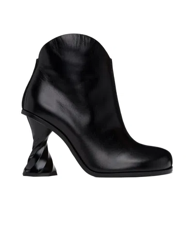 Jw Anderson Twisted Short Boots In Black